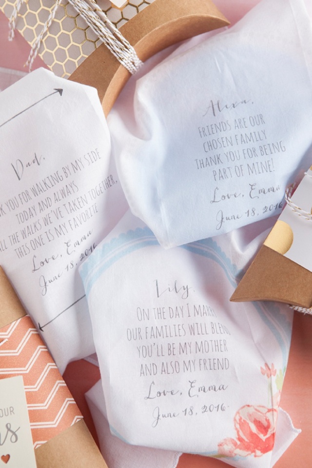 DIY Happy Tears Wedding Handkerchief Gift Packaging | So Sweet Collective