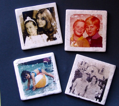 coasters using family photos